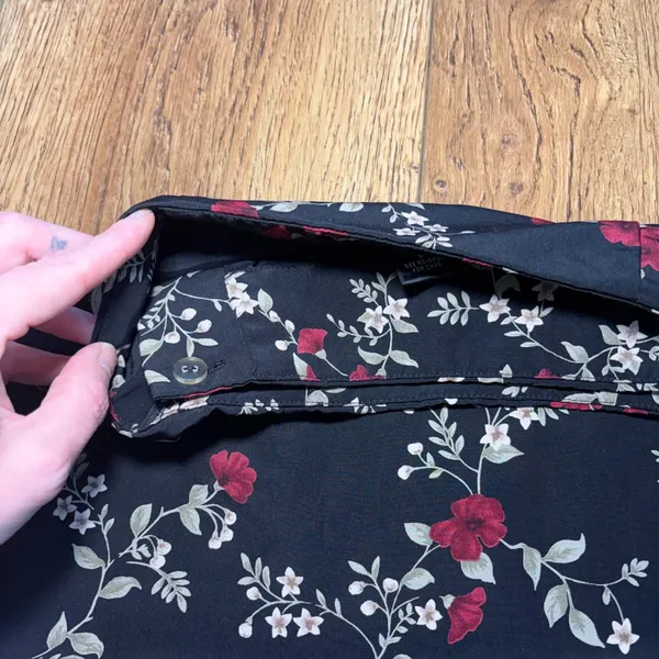 Vintage 90's Floral Size 6 Maxi Wrap Skirt Whimsigoth‎ Romantic Fairy Grunge - Image 7