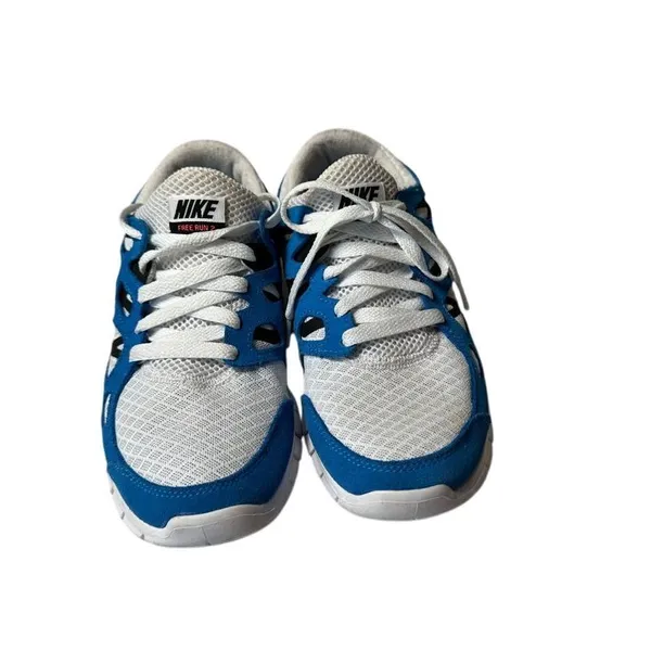 Nike Free Run 2 Women's‎ Athletic Shoes Blue White Red Running Training Sneakers - Image 2
