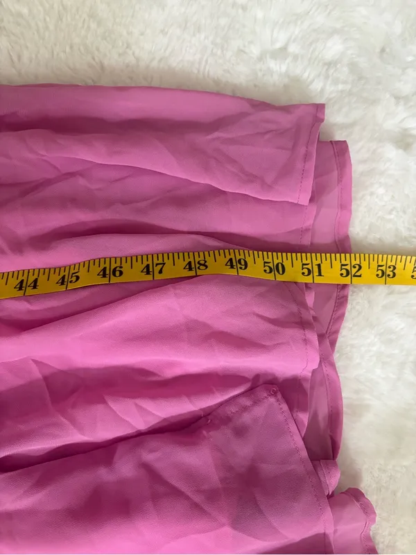 Lulus Summer Invite Pink Tie-Strap Tiered Midi Dress Size XL Sleeveless Cocktail - Image 7