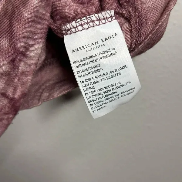 American Eagle Women Tie Dye Purple Crop Top Spaghetti Strap Size Large.‎ - Image 7