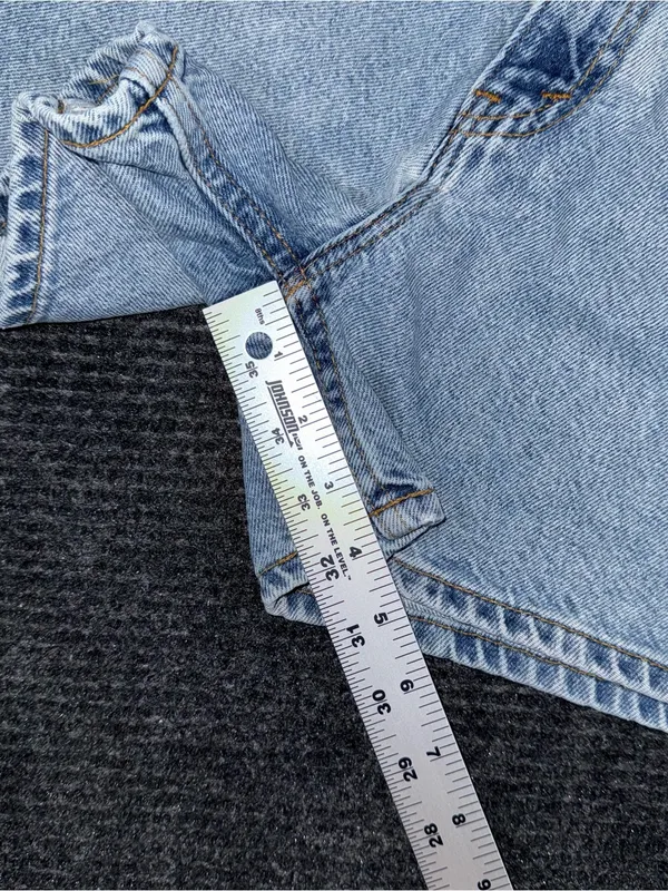 Vintage 90s Levi’s 912 White Tab Denim Shorts 6 P / 25 Light Wash USA Made Jorts - Image 9