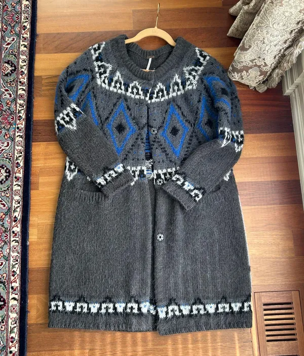 Free People Wool Blend Sweater Coat - Image 11
