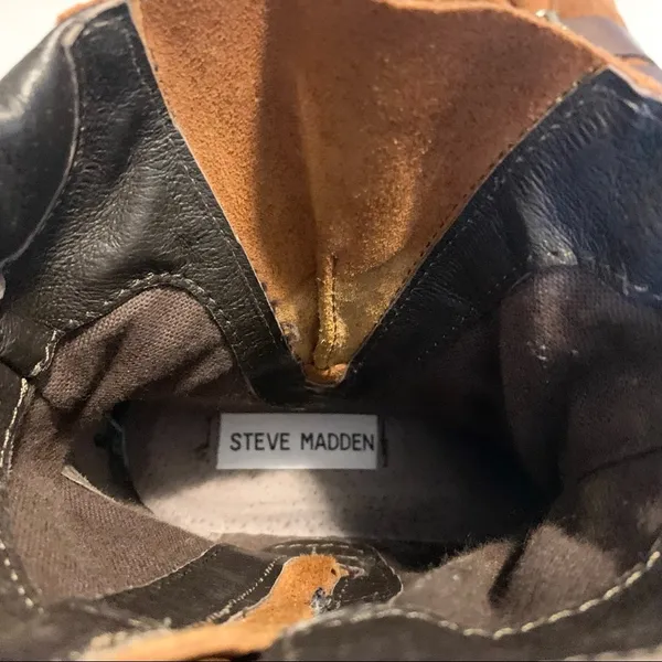 Steve Madden Tan Suede Ankle Moto Boots - Image 7