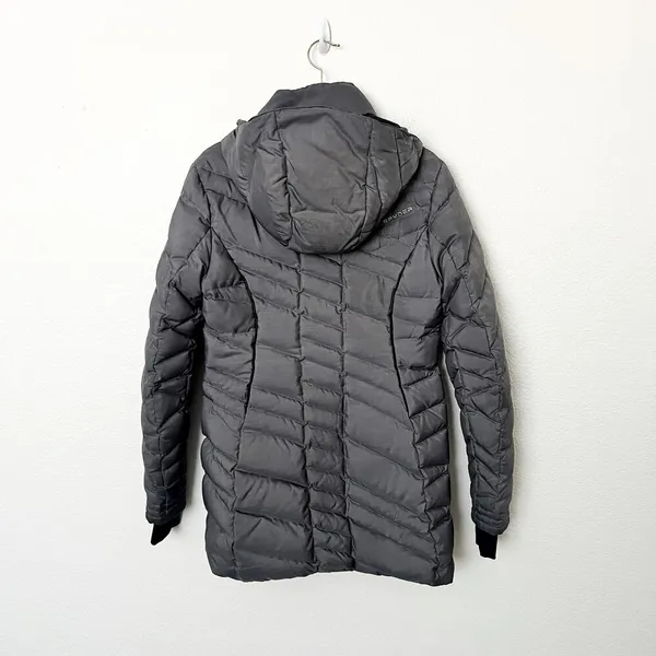 [Spyder] Gray Timeless Long Down Filled Hooded Puffer Jacket Winter Coat Small S - Image 2
