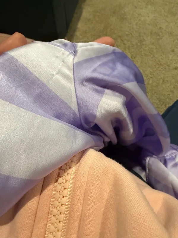 LOFT Lavender & White Striped Two-Piece Pajama Set - Image 4