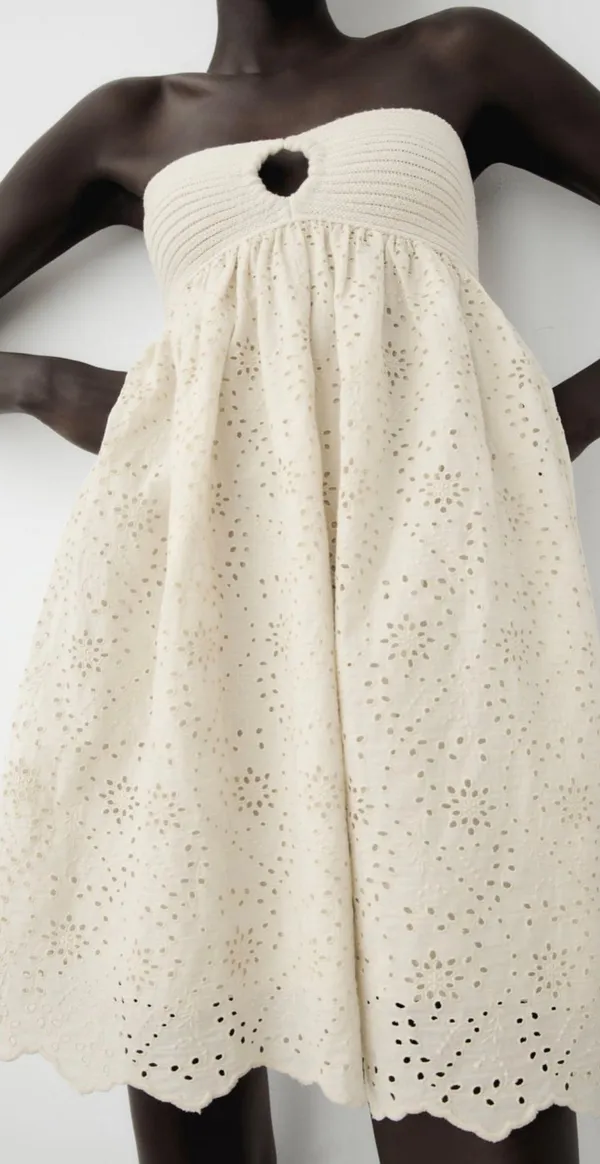 ZARA Strapless Knit  Dress - Image 2