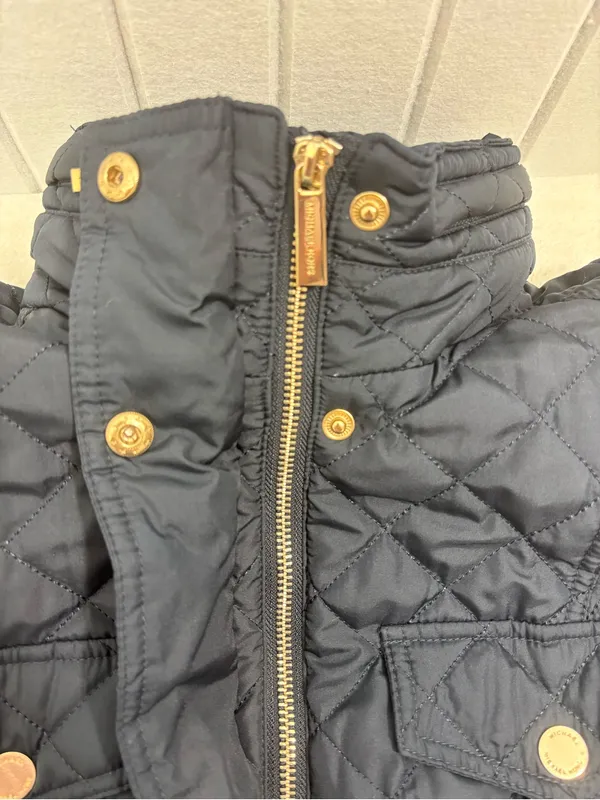 Michael Kors Quilted Dark Navy Hooded Puffer Coat - Image 11
