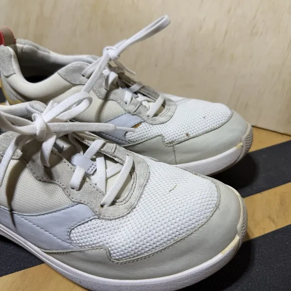 Clarks WaveWalk Womens Size 9 M White Leather Mesh Walking Sneakers Comfort - Image 6