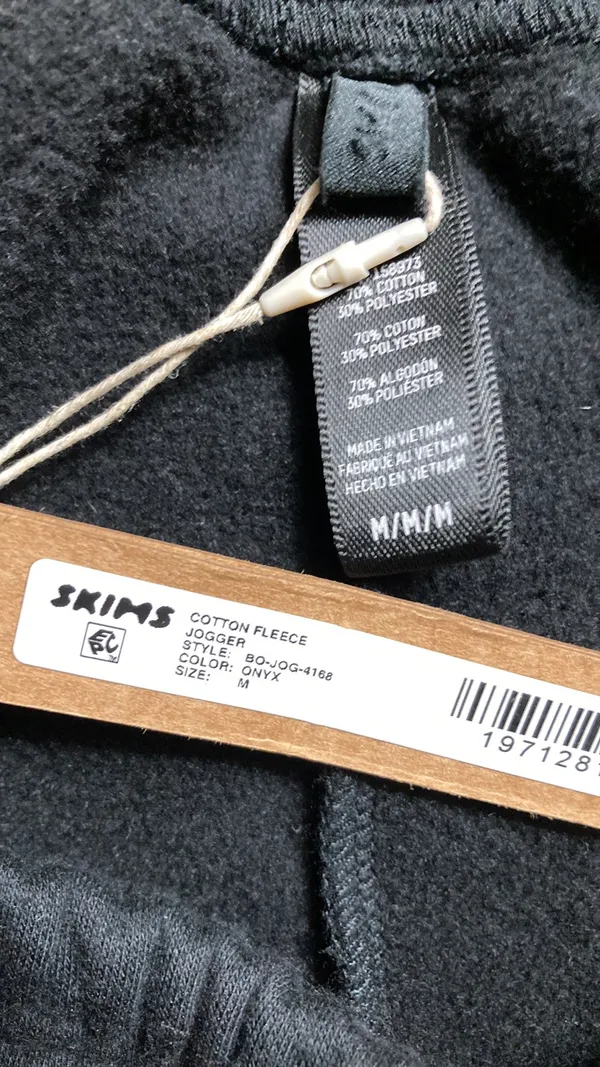 SKIMS Cotton Fleece Joggers M - Image 3