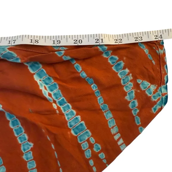YFB Young Fabulous & Broke Sleeveless Rust‎ Orange & Blue Maxi Dress Med Tie Dye - Image 13