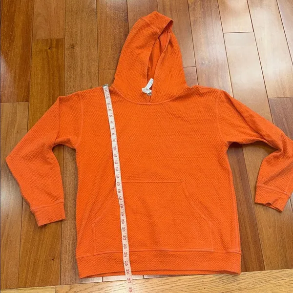 lululemon athletica All Yours Hoodie‎ Bubble Dot Textured Orange Hoodie size 10 - Image 7