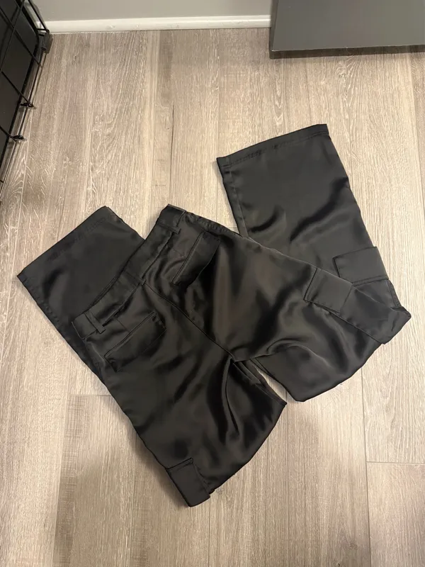 H&M Black Silk Pants - Image 3