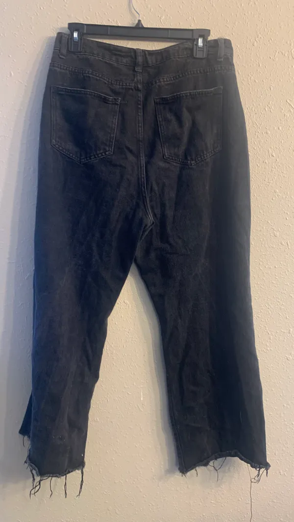 Ripped Black Jeans Size L - Image 2