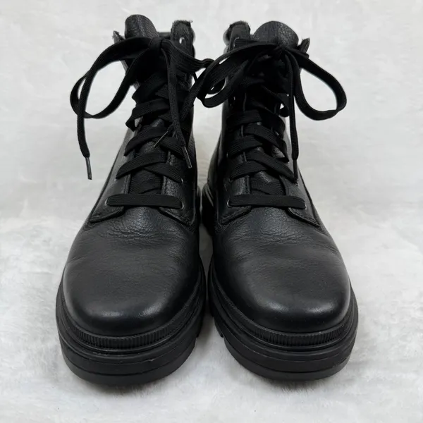 Timberland Ray City 6 Inch Black Leather Combat Boots‎ Womens 8.5 A2JNY ReBOTL - Image 2