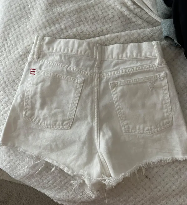 BDG White High-Waisted Shorts - Image 3