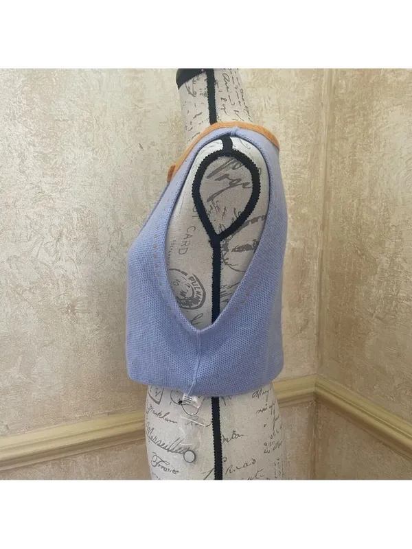 Free People Sammi Cashmere Sweater Vest Waistcoat V-neck Sz S Clueless Academia - Image 4