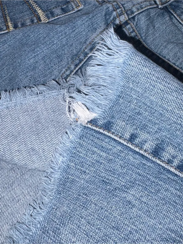 Aeropostale Light Blue Distressed Denim Mini Skirt - Image 9