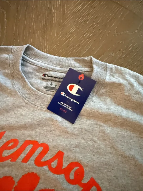 Champion Gray Clemson Sweatshirt with Orange Script - Image 5