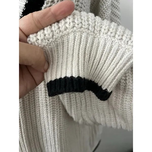 Abercrombie & Fitch Sweater Womens XL Varsity Preppy Tennis Academic Sleeve Spot - Image 6