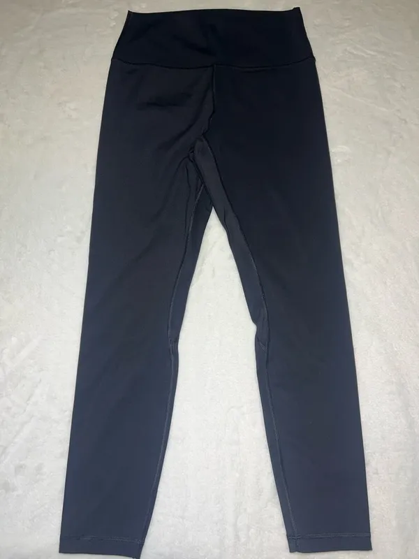 CRZ YOGA Black Leggings with Reflective Logo - Image 3