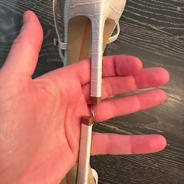 Sam Edelman white strappy sandals 4” heels size 10 NWT - Image 5