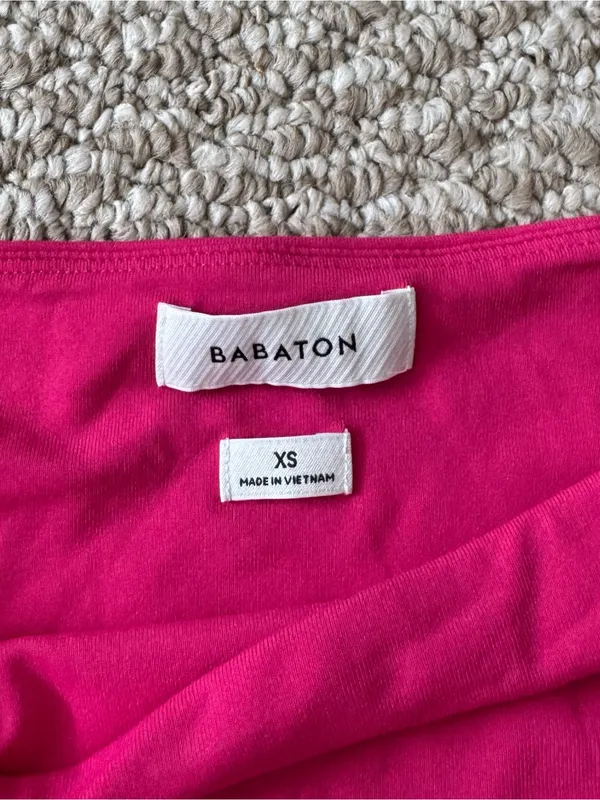 Aritzia Women's Bright Pink Long-Sleeve Bodysuit - Image 6