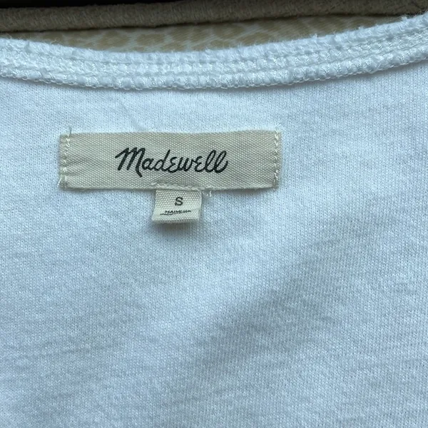 Madewell White Short Sleeve Wrap Top - Image 2