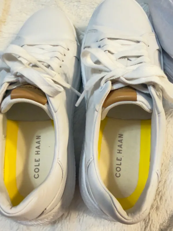 Cole Haan Women's Grand Hurrion Cup Lace-to-Toe Sneakers, White/Irish Coffee 6.5 - Image 5