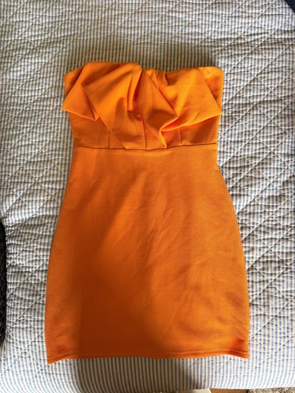 Boutique Orange strapless mini dress - Image 2