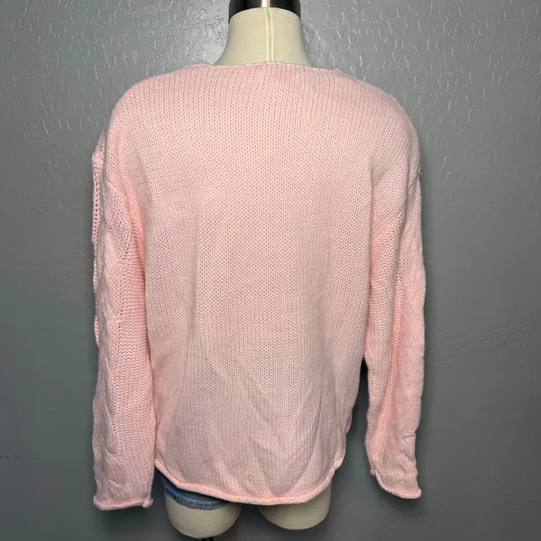 Edikted Inga Oversized Cable Knit, Light Pink XS - Image 2