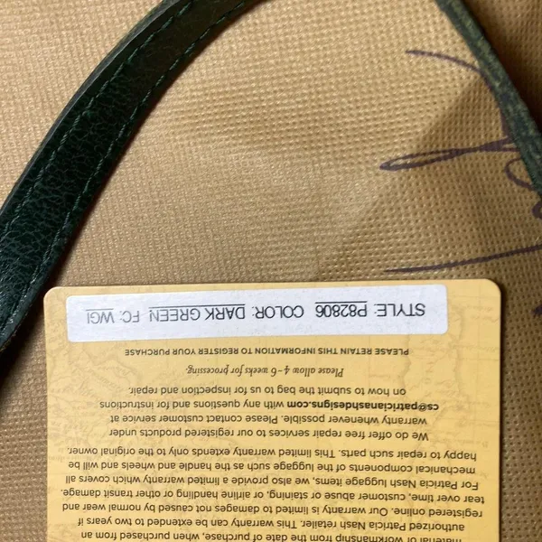 VNTG PATRICIA NASH STYLE P82806 Dark Green Leather Crossbody with Dust bag - Image 7