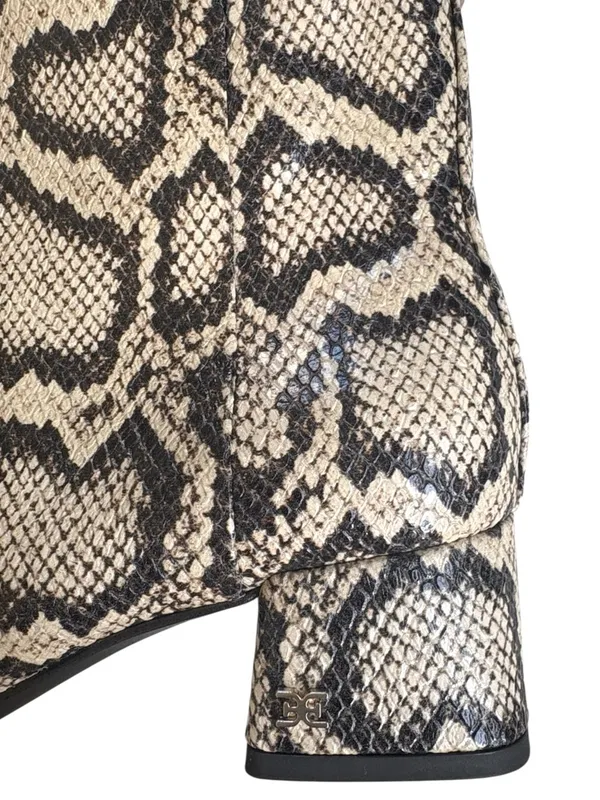 Like New Sam Edelman Leather Paige 2 Boots Snakeskin Size 6 - Image 2