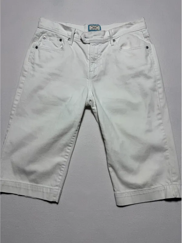 Levi’s 515 Capri Women’s Size 6 White Stretch Denim Cropped Jeans - Image 7