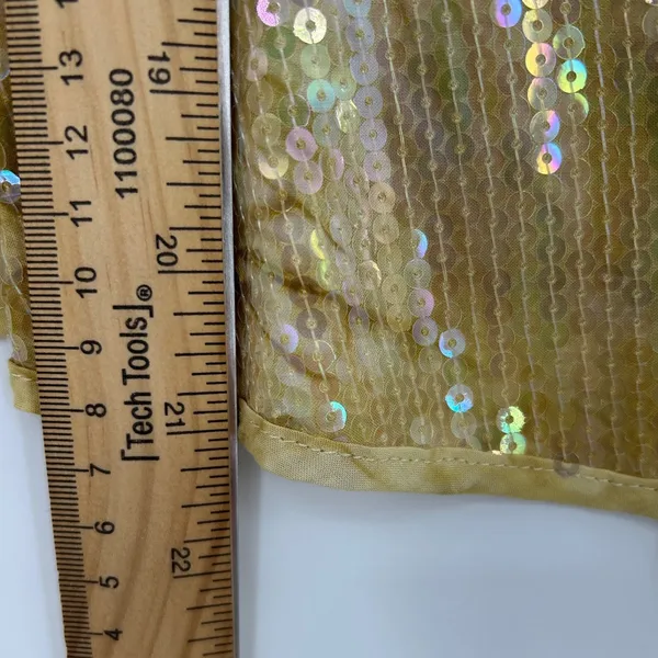 Pilcro‎ Anthropologie Gold Sequin Boxy Oversized Short Sleeve Top Medium Womens - Image 7