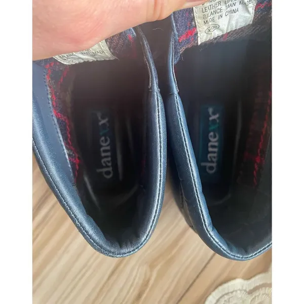 Vintage DaneXX Blue Leather Ankle Boots Size 7N Cuffed at the Ankle - Image 7