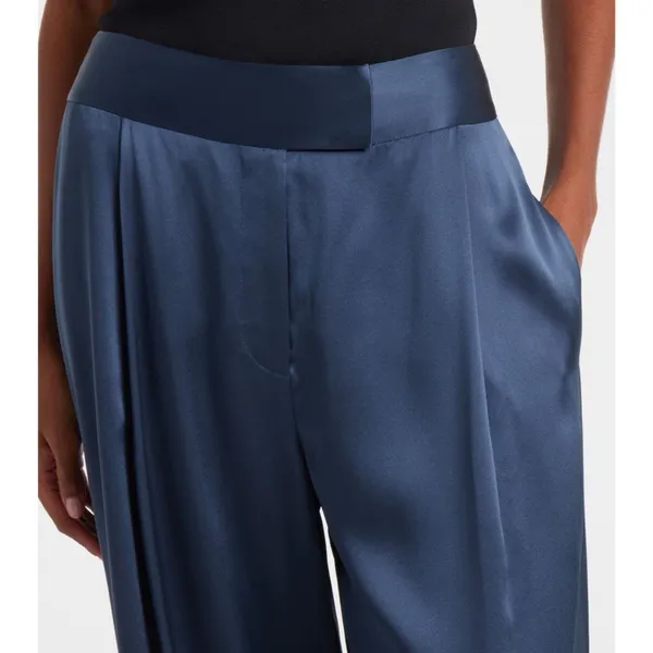 The Sei Wide Leg Trousers in Ink 2 New Womens Silk Pants - Image 11