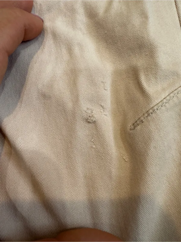 Zara Cream Elastic Waistband Casual Pants - Image 2