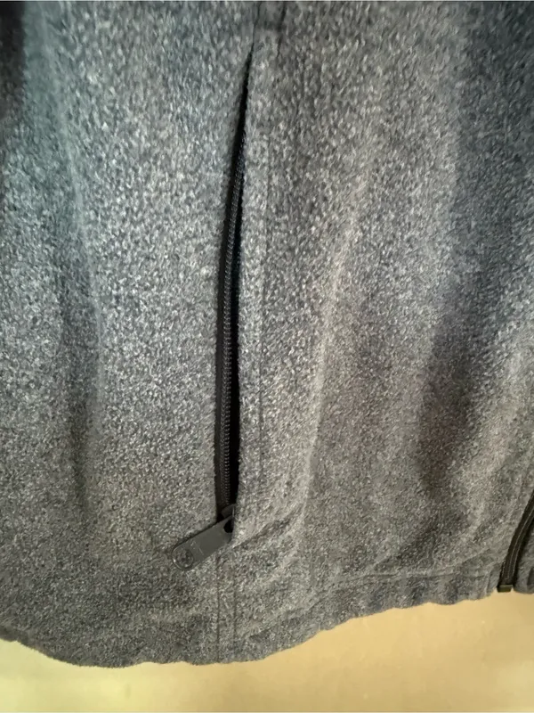 Columbia Gray Zip-Up Fleece Jacket lg - Image 3