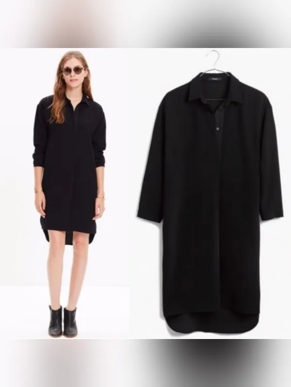 Madewell Moviehouse Shirt Black Dress - Image 2