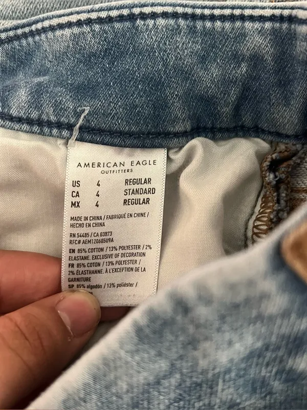 American Eagle Distressed Patched Hi Rise Jeggings Size 4 - Image 7