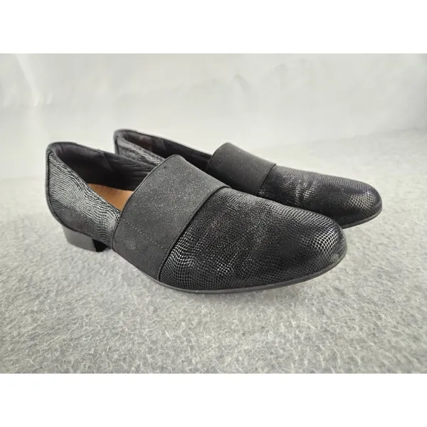 Clarks Women's Un Blush Lo Slip-On Black Suede Dress Shoes - Comfy - Size 9.5‎ M - Image 14
