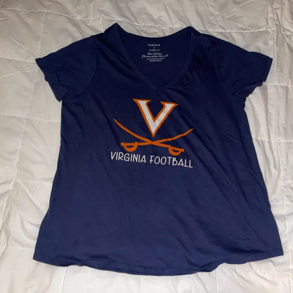 Torrid Plus Size Navy Virginia Tech Football Tee Size 2 - Image 4