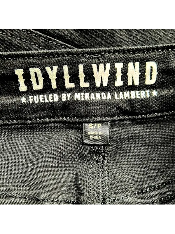 Idyllwind Jean Skirt Frayed Studded mini denim Fueled By Miranda Lambert Black - Image 4