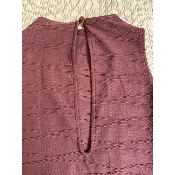 Windsor Burgundy High Neck Sleeveless Knit Sheath Midi Dress Size M MD1496WD - Image 6
