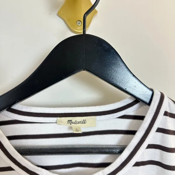 MADEWELL The Perfect Crewneck Tee in Allday Jersey in Roasted Chicory Size Large - Image 5