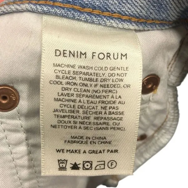 Denim forum Aritzia 90’s Danny hi-rise baggy 100% organic cotton sz 24 #763 - Image 8