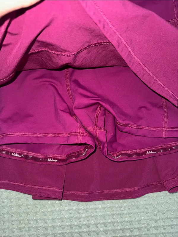 Lululemon Pace Rival Mid Rise Skirt Ripened Raspberry Pink Skort Size 12 Regular - Image 4
