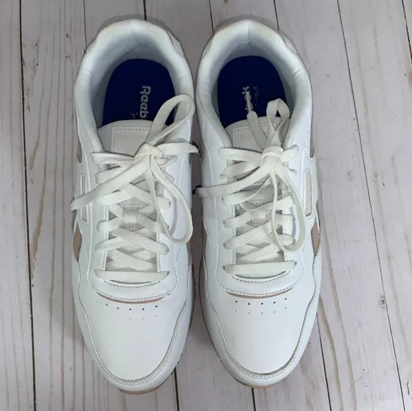 Reebok CL HARMAN RUN S Womens SIZE 10 White/Bare Beige/Pink CN5274 Casual Shoes - Image 8
