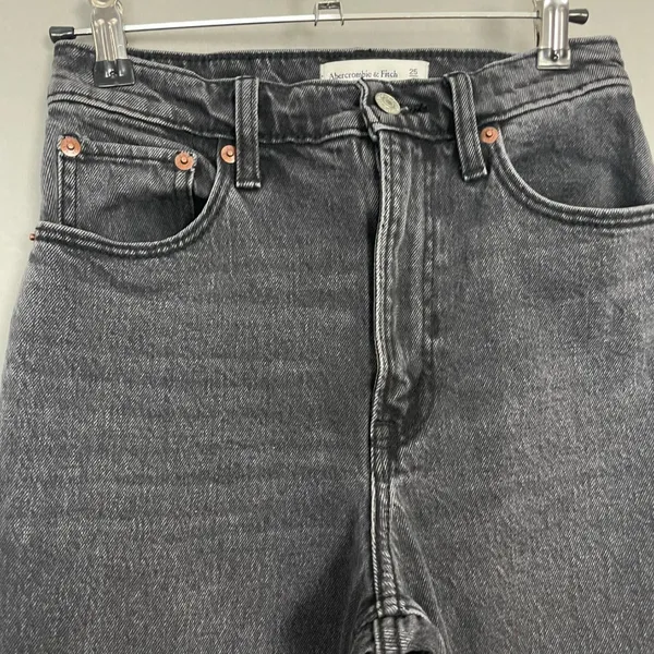 Abercrombie‎ and Fitch The 90s Straight Ultra High Rise Curve Love Size 25 / 0 - Image 12
