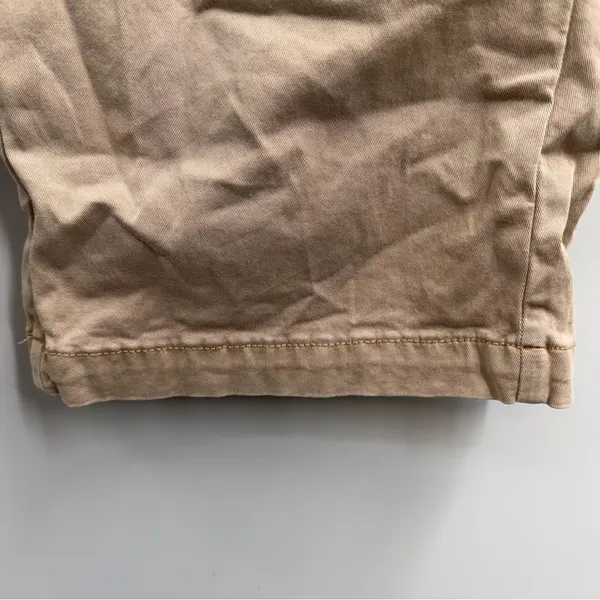 American Eagle Super High Rise Baggy Wide Leg Chino Pants Beige 6 Short - Image 3